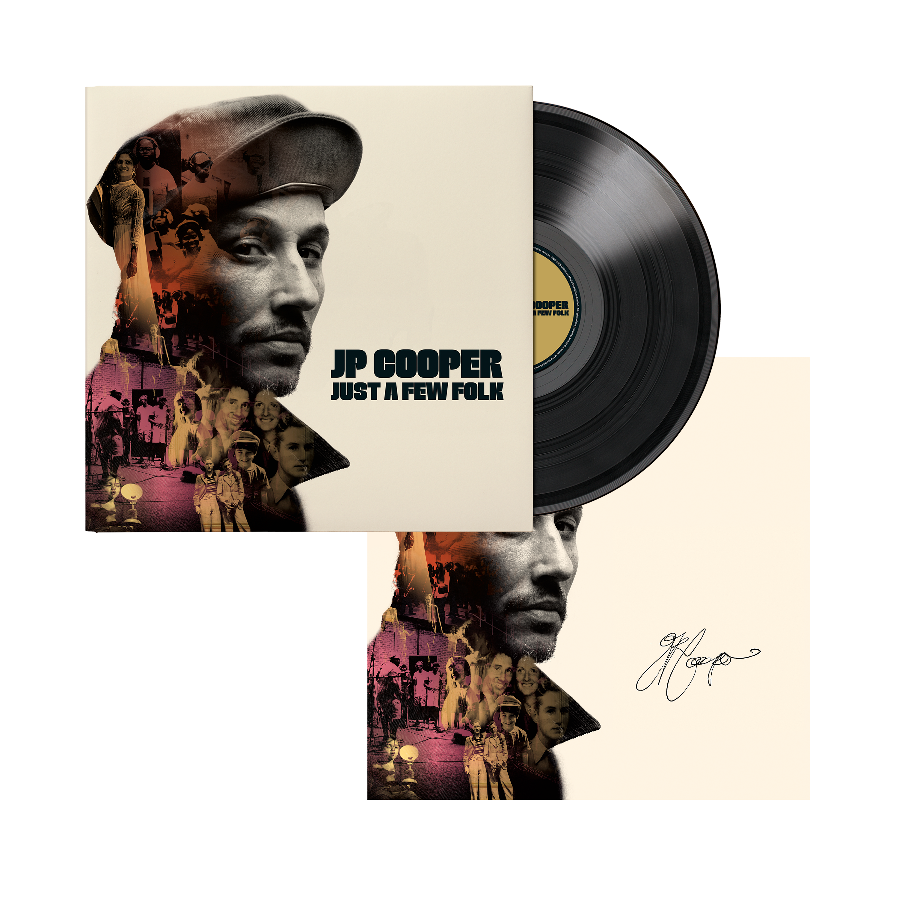 Just A Few Folk: Black LP + Signed Art Card