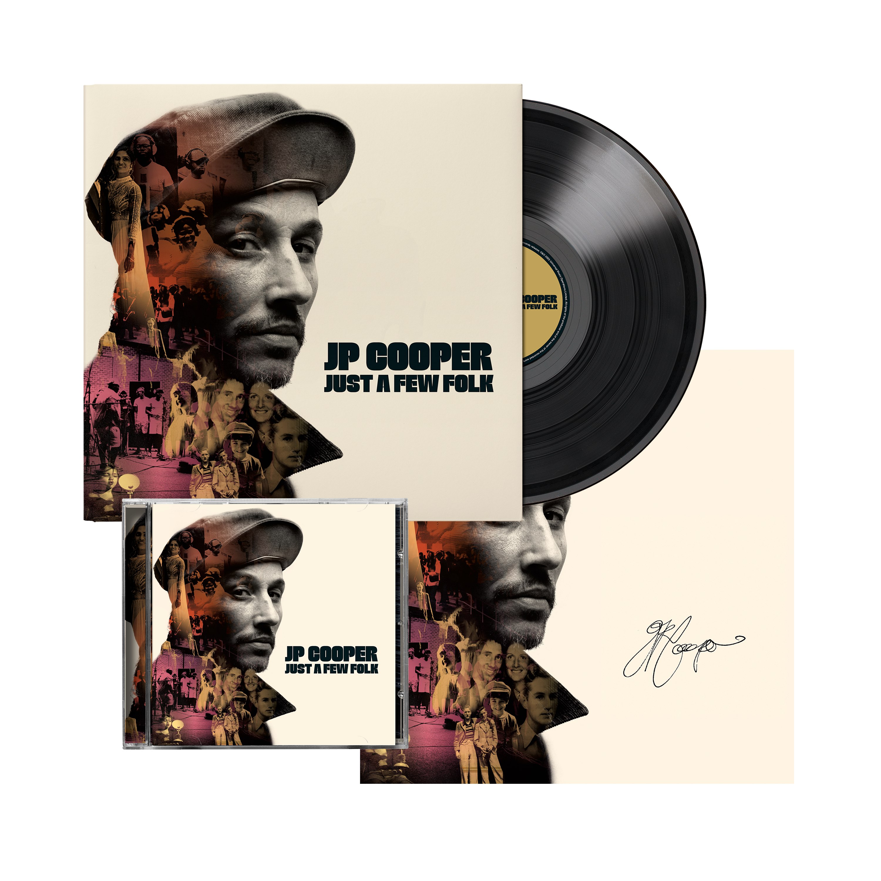 Just A Few Folk: Black LP + CD + Signed Art Card